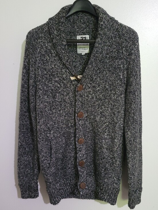 Le 31 Other - Le 31 Gray Marled Shawl Collar Cardigan Sweater Size S